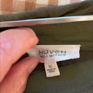 Linen Haven well within  Maxi Skirt in Deep Green